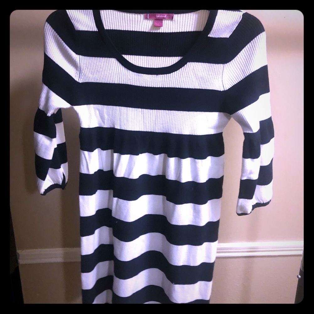 Stripped black and white sweater